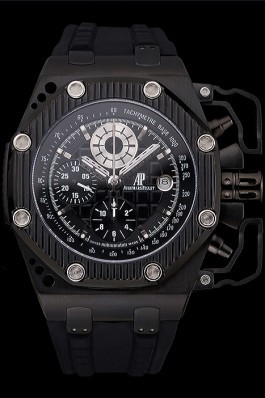 Swiss Audemars Piguet Royal Oak Offshore Survivor Black Dial Black Steel Case Black Rubber Strap 622860
