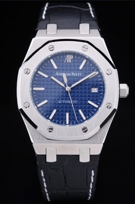 Audemars Top Replica 7657 Black Crocodile Leather Strap Piguet Royal Oak 214