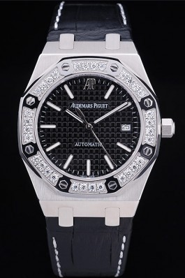 Audemars Top Replica 7659 Black Crocodile Leather Strap Piguet Royal Oak 209