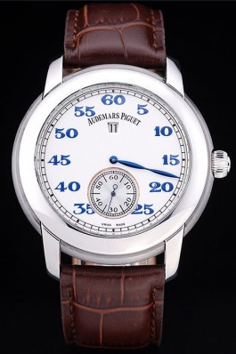 Audemars Top Replica 7632 Brown Crocodile Leather Strap Piguet Jules Audemars Tourbillon 233