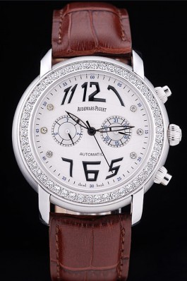 Audemars Top Replica 7629 Brown Crocodile Leather Strap Piguet Jules Audemars Tourbillon 199