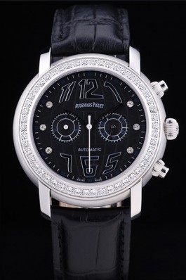 Audemars Top Replica 7621 Black Crocodile Leather Strap Piguet Jules Audemars Tourbillon 200
