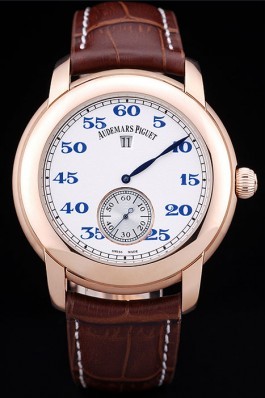 Audemars Top Replica 7631 Brown Crocodile Leather Strap Piguet Jules Audemars Tourbillon 232
