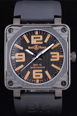 Bell Top Replica 7751 Black Rubber Strap and Ross BR01-92 Carbon