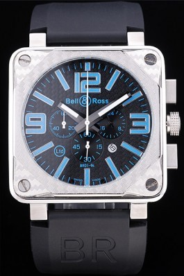Bell Top Replica 7741 Black Rubber Strap and Ross BR01-92 Carbon