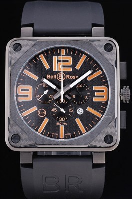Bell Top Replica 7762 Black Rubber Strap and Ross BR01-92 Carbon