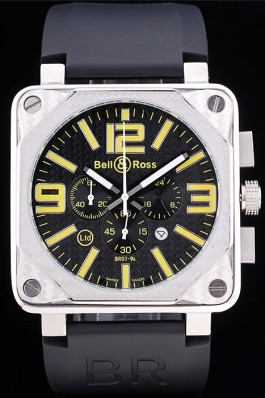 Bell Top Replica 7766 Black Rubber Strap and Ross BR01-92 Carbon