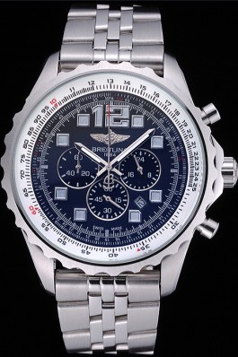 Breitling Professional Chronospace Black Dial Stainless Steel Bracelet 622505