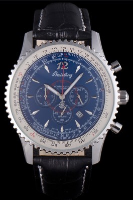 Breitling Top Replica 7892 Black Leather Strap Navitimer