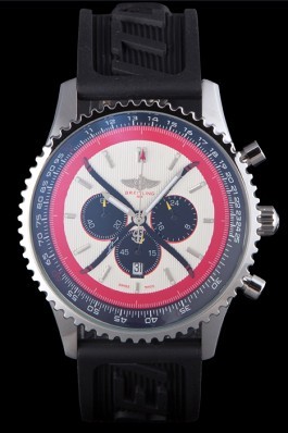 Breitling Certifie Black Rubber Strap Beige Dial Chronograph 80181