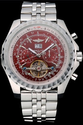 Breitling Bentley Mulliner Tourbillon Red Dial Stainless Steel Case And Bracelet 622736