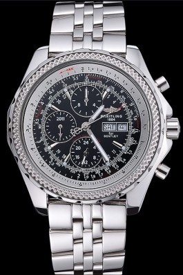 Breitling Bentley GT Racing Black Dial Stainless Steel Case And Bracelet 622217