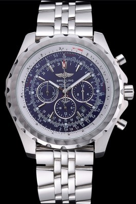 Breitling Bentley Motors T Blue Dial Stainless Steel Case And Bracelet 622222