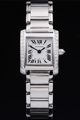 Tank Top Replica 8938 Leather Strap Francaise Steel Women Watch