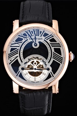 Cartier Rotonde Flying Tourbillon Black Dial 621942