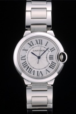 Cartier Ballon Bleu 38mm White Dial Stainless Steel Case Two Tone Silver Bracelet