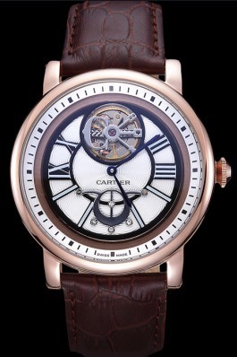 Cartier Rotonde Flying Tourbillon White Dial 621943
