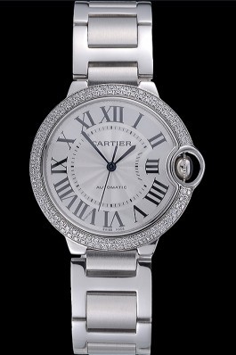Swiss Cartier Diamonds Ballon Bleu Stainless Steel 622062