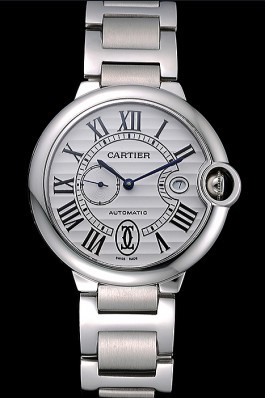Swiss Cartier Ballon Bleu White Dial Stainless Steel Case Steel Bracelet 622671