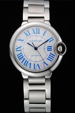 Swiss Cartier Ballon Bleu 36mm Silver Dial Blue Markings Stainless Steel Case And Bracelet 622880