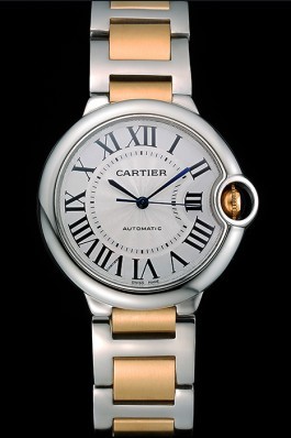 Swiss Cartier Ballon Bleu 36mm Silver Dial Stainless Steel Case Two Tone Gold Bracelet 622878