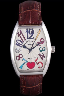 Franck Muller Heart Brown Leather Band 621587