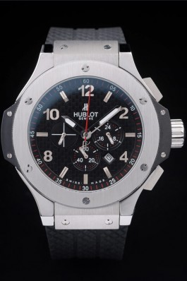 Hublot Top Replica 8171 Black Rubber Strap Big Bang Steel Face Watch 35