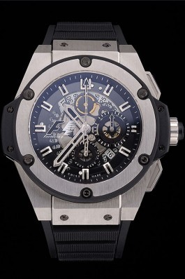Swiss Hublot Big Bang Limited Edition Formula 1 Black Skeletonised Dial Steel Case Black Rubber Strap 622883