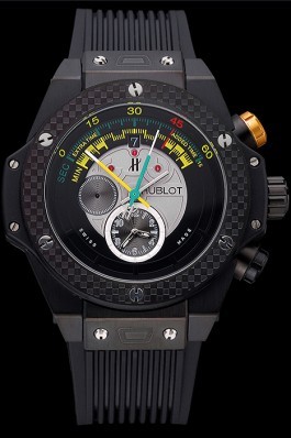 Hublot Big Bang Unico Bi-Retrograde Chrono King Black Steel Case Black Rubber Strap 622771