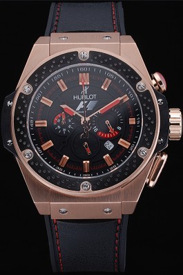 Hublot Big Bang King Power Formula 1 Gold Case Black Dial 622249