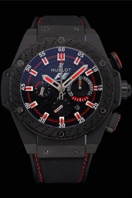 Swiss Hublot Big Bang Limited Edition Formula 1 Black And Red Dial Black Case Black Fabric Strap 622885