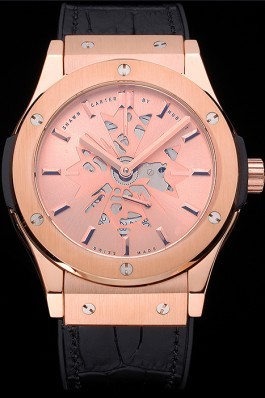 Hublot Classic Fusion Shawn Carter Gold Case Black Leather Strap 622818