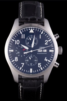 Iwc Top Replica 8252 Black Crocodile Leather Strap Schaffhausen 94