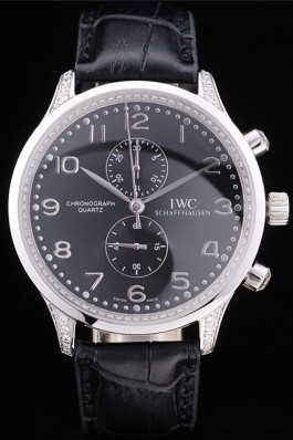 Iwc Top Replica 8251 Black Crocodile Leather Strap Schaffhausen 85
