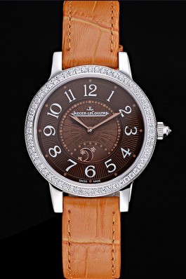 Jaeger LeCoultre Rendez-Vous White Dial Orange Leather Strap 622087