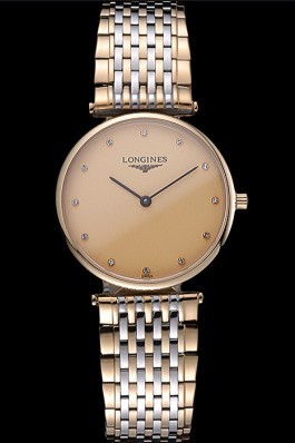 Longines La Grande Classique Two Tone Band Champagne Dial Diamond Markers Homme 622099