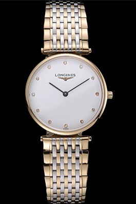 Longines La Grande Classique Two Tone Band White Dial Diamond Markers Homme 622101