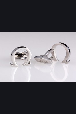 Omega Replica Logo Stainless Steel Cufflinks
