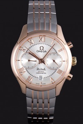 Omega DeVille Two Tone Links White Dial om239 621563