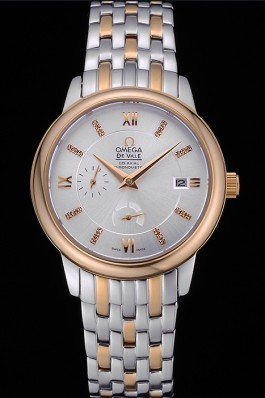 Omega DeVille Prestige Silver Dial Stainless Steel And Gold Bracelet 622597