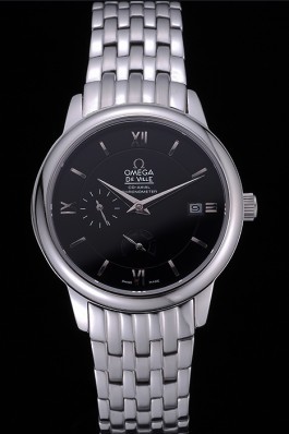 Omega DeVille Prestige Black Dial Stainless Steel Bracelet 622598