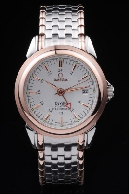 Omega Top Replica 8426 Gold Stainless Steel Strap Deville 35