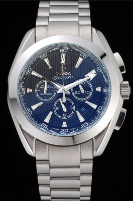 Omega Seamaster Aqua Terra Chronograph Blue Dial Stainless Steel Bracelet 622528