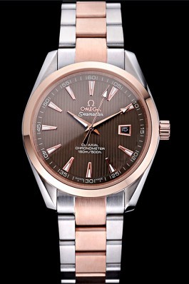 Omega Seamaster Brown Dial Two Tone 622168