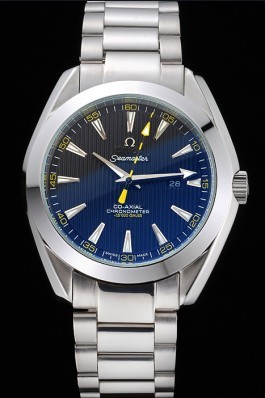Omega Seamaster Aqua Terra Black Dial Yellow Numerals Stainless Steel Bracelet 622524
