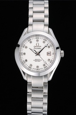 Omega Seamaster Aqua Terra White Dial Diamond Numerals Stainless Steel Bracelet 622444