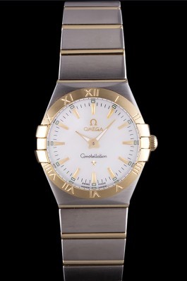 Omega Constellation White Dial Two Tone Band som90 621470