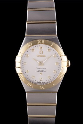 Omega Constellation Gold Bezel Two Tone Band som93 621473