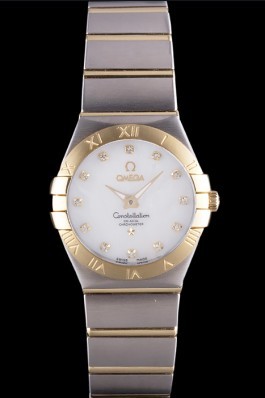 Omega Constellation Gold Bezel Two Tone Band som96 621476