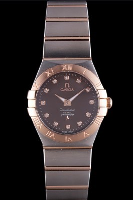 Omega Constellation Rose Gold Bezel Two Tone Band som97 621477